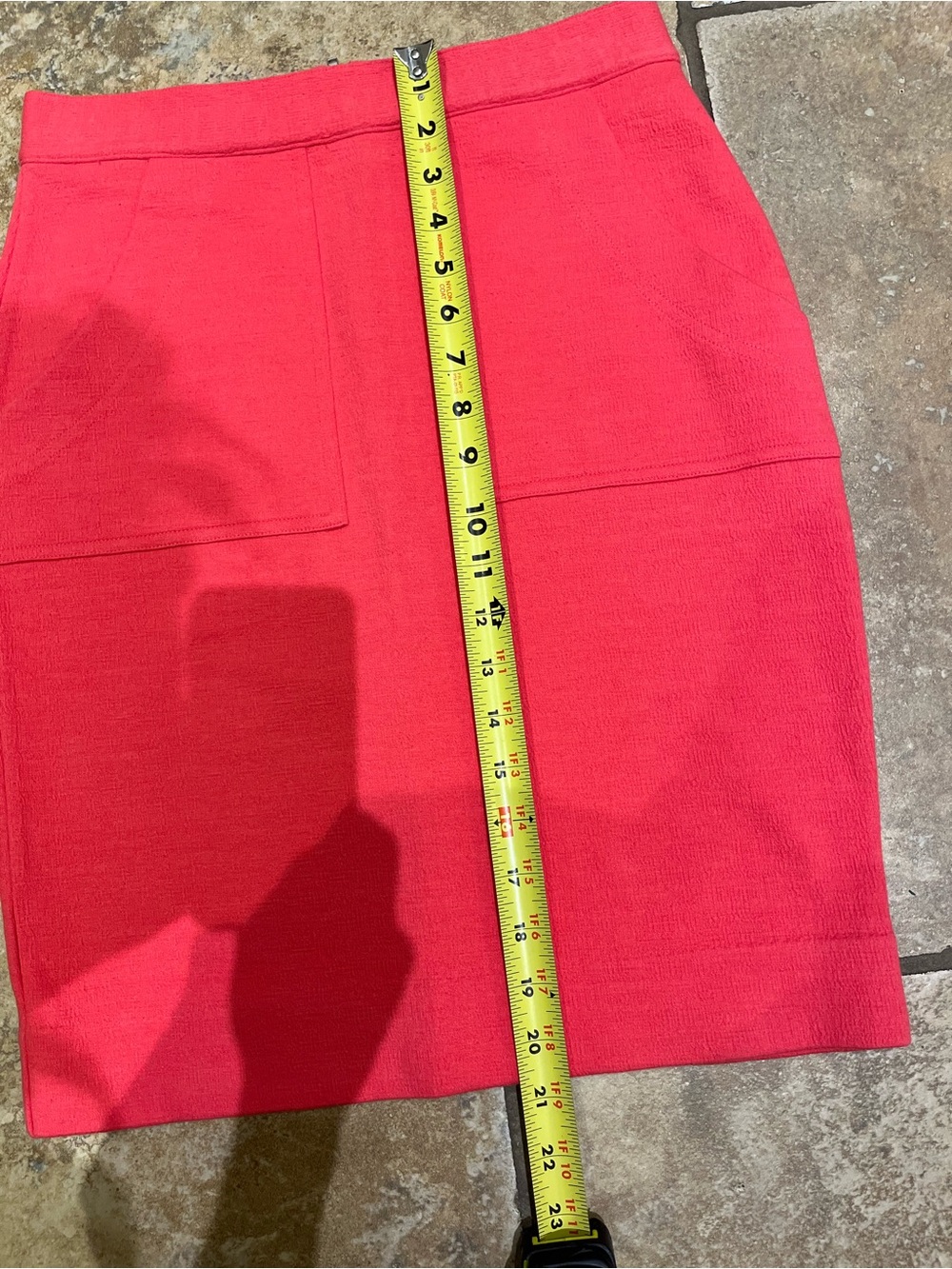 Daniel Cremieux Coral Pink Textured Pencil Skirt